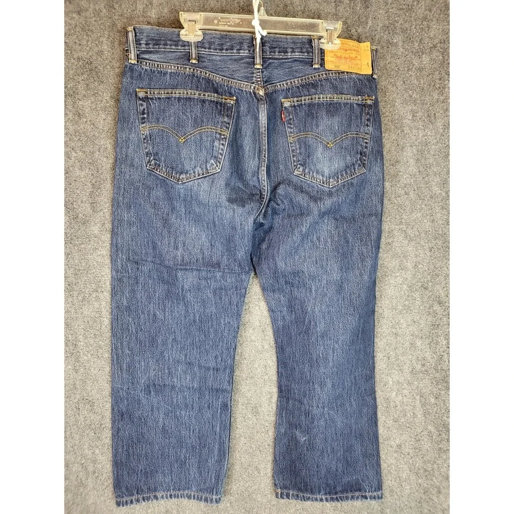 Levi's 501 Jeans Mens W40 L30 Blue Denim Straight Leg‎ Button Fly School Work